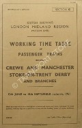 Book cover of Working Time Table of Passenger Trains - Section C - Crewe and Manchester; Stoke-on-Trent, Derby and branches 12th June to 10th September inclusive, 1961 by British Railways London Midland Region (Western Lines)